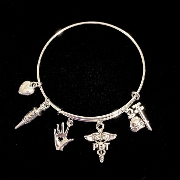 Phlebotomist Charm Bracelet PBT Phlebotomy Gift - Picture 2 of 6